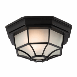 Firstlight 6 Panel Lantern Flush Ceiling Fitting Black