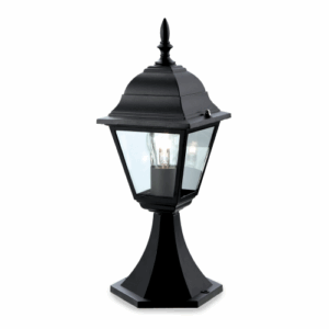 Firstlight 4 Panel Lantern Pillar Black