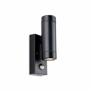 Firstlight Ravel Resin 2 Light Wall with PIR Black