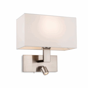 Firstlight Raffles 2 Light Wall Brushed Steel