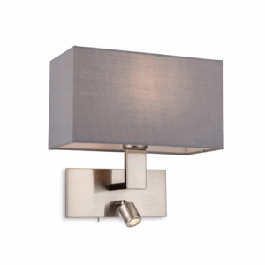 Firstlight Raffles 2 Light Wall Brushed Steel