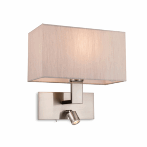 Firstlight Raffles 2 Light Wall Brushed Steel