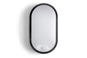 Integral Tough Shell Compact Oval Pir Bulkhead 10W Switchable Inluding White And Black Bezels Led