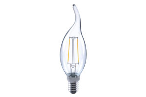 Integral Omni Filament Candle Bulb Flame Tip E14 250Lm 2W 4000K Non-Dimm 320 Beam Clear Full Glass