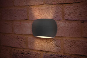 Integral Outdoor Decorative Wall Light Luxstone IP54 320Lm 8.5W 3000K Up/Down Light Dark Grey