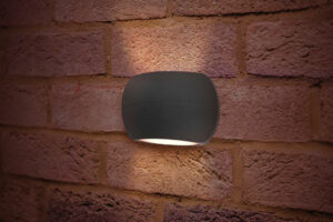 Integral Outdoor Decorative Wall Light Luxstone IP54 335Lm 8.5W 4000K Up/Down Light Dark Grey