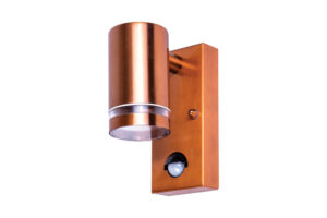 Integral Outdoor Stainless Steel Down Wall Light Pir IP54 1Xgu10 Copper