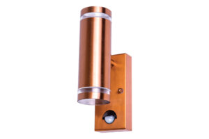 Integral Outdoor Stainless Steel Up And Down Wall Light Pir IP54 2Xgu10 Copper
