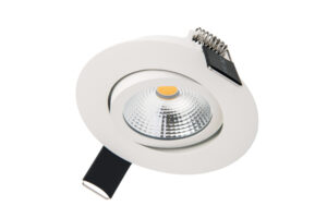 Integral Ultra Slim Tiltable Downlight 65Mm Cutout 6.5W 650Lm 100Lm/W 3000K