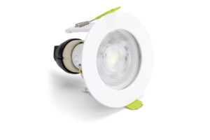 Integral Evofire Micro Bezel Fire Rated Downlight 60Mm Cutout 72Mm Diameter IP65 White Round +Gu10 Holder