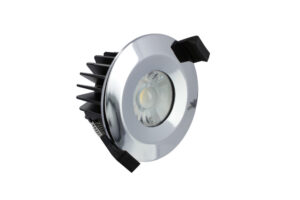 Integral Low-Profile Fire Rated Downlight 70-75Mm Cutout IP65 440Lm 6W 4000K Dimmable Polished Chrome