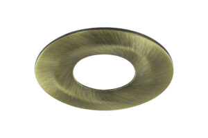 Integral Low-Profile Fire Rated Downlight Antique Brass Bezel