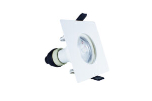 Integral Evofire Fire Rated Downlight 70Mm Cutout IP65 White Square +Gu10 Holder