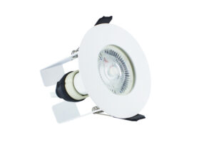 Integral Evofire Fire Rated Downlight 70Mm Cutout IP65 White Round *No Gu10 Holder* Insulation Guard