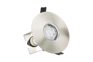 Integral Evofire Fire Rated Downlight Satin Nickel Round +Gu10 Holder & Insulation Guard