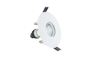Integral Evofire Fire Rated Downlight 70-100Mm Cutout IP65 White Round +Gu10 Holder