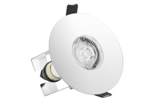 Integral Evofire Fire Rated Downlight Polished Chrome Round +Gu10 Holder & Insulation Guard
