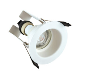 Integral Evofire Fire Rated Downlight 70Mm Cutout IP65 White Recessed +Gu10 Holder & Insulation Guard