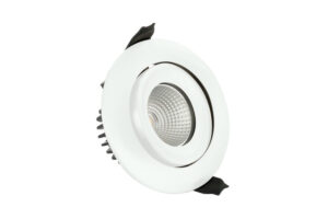 Integral Luxfire Fire Rated Tiltable Downlight 6W 3000K 36 Beam Dimmable 72Lm/W White