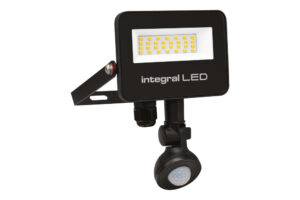 Integral Super Slim 2 Floodlight IP67 2000Lm 20W 4000K Pir 120? Non-Dimm 100Lm/W Black Ir Remote