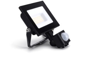 Integral Compact Slim Floodlight Pir 20W 2000Lm 3000K 120 Beam 100Lm/W IP65 Ik08 Led Black