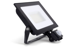 Integral Compact Slim Floodlight Pir 50W 5000Lm 4000K 120 Beam 100Lm/W IP65 Ik08 Led Black