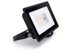 Integral Compact Slim Floodlight 20W 1600Lm Rgb+3000K 110 Beam 80Lm/W IP65 Ik05 Black