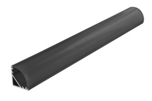 Integral Profile Corner Surface Mount Black Anodised 2M Frosted Diffuser 20X20Mm