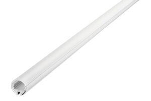 Integral Profile Aluminium Round 1M Frosted Diffuser 20.8Mm Dia For 12Mm 2 Endcaps 2 Brackets