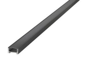 Integral Profile Surface Mount Black Anodised 1M Frosted Diffuser 16.2 X 8.57Mm