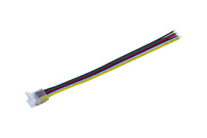 Integral Connector To 150Mm Wire 5Pack For 12Mm Width IP20 Rgb+Cct Strip