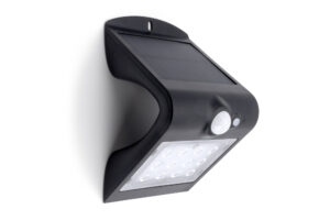 Integral Solar Outdoor Wall Light Pir IP65 220Lm 1.5W 4000K Black