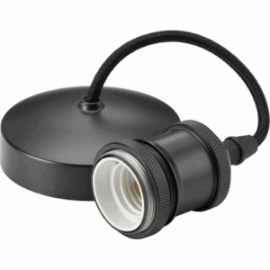 Knightsbridge 6" E27 Vintage Pendant Set - Smoked Bronze