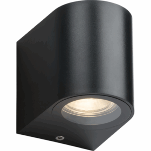Knightsbridge ALANA 230V IP65 GU10 Polycarbonate Single Wall light Black