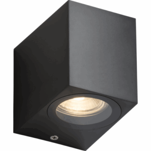 Knightsbridge ALANA 230V IP65 GU10 Polycarbonate Single Wall light Black