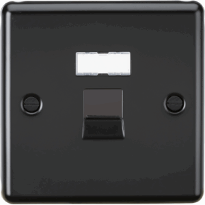 Knightsbridge Matt Black UTP CAT6a RJ45 Network Outlet