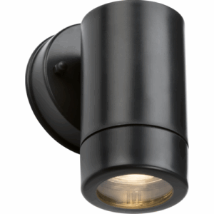 Knightsbridge EAMON 230V IP54 GU10 Polycarbonate Single Wall light Black
