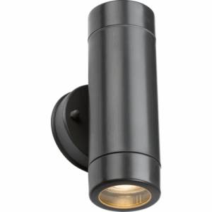 Knightsbridge EAMON 230V IP54 GU10 Polycarbonate Up/Down Wall light Anthracite