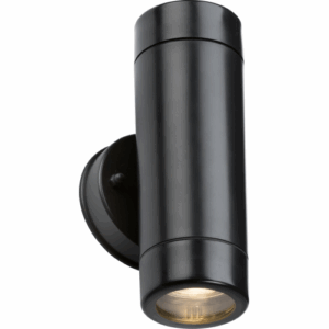 Knightsbridge EAMON 230V IP54 GU10 Polycarbonate Up/Down Wall light Black