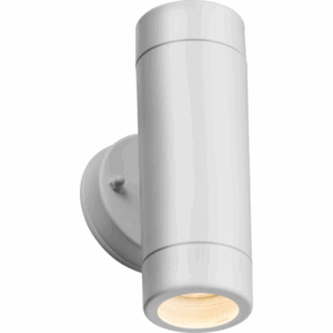 Knightsbridge EAMON 230V IP54 GU10 Polycarbonate Up/Down Wall light White