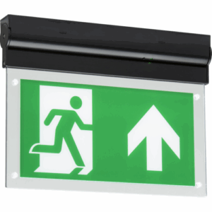 Knightsbridge 230V IP20 Wall or Ceiling Mounted LED Emergency Exit Sign Black