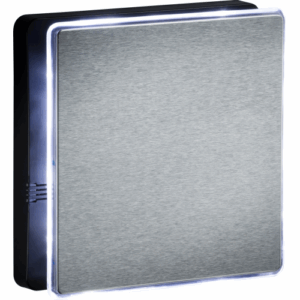 Knightsbridge IP45 100mm LED Backlit Extractor Fan with Overrun Timer - Steel