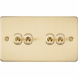 Knightsbridge Brushed Brass 10AX 4G 2-way Toggle Switch