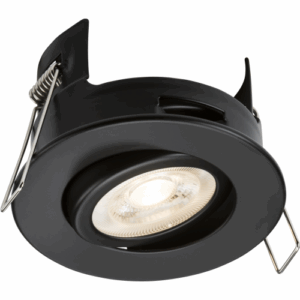 Knightsbridge FireNova IP20 Tilt GU10 Fire-rated Open-back Downlight Matt Black
