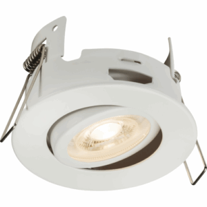 Knightsbridge FireNova IP20 Tilt GU10 Fire-rated Open-back Downlight Matt White