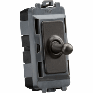 Knightsbridge Smoked Bronze 20AX 1G 2-way SP Grid Toggle Switch