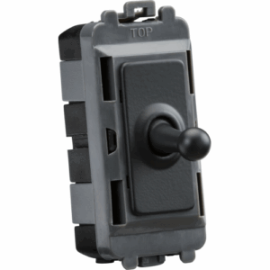 Knightsbridge Anthracite 20AX Intermediate Grid Toggle Switch