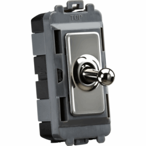 Knightsbridge Black Nickel 20AX Intermediate Grid Toggle Switch