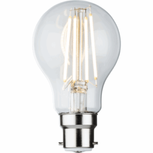 Knightsbridge 230V 8W LED BC B22 Clear GLS Filament Lamp 2700K Dimmable