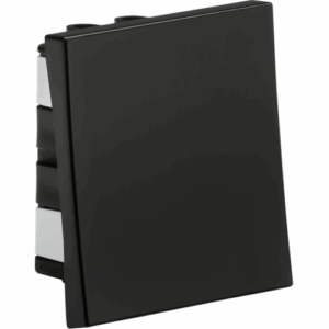 Knightsbridge 20AX 1G 2-way modular wide rocker switch (50x50mm) - Black
